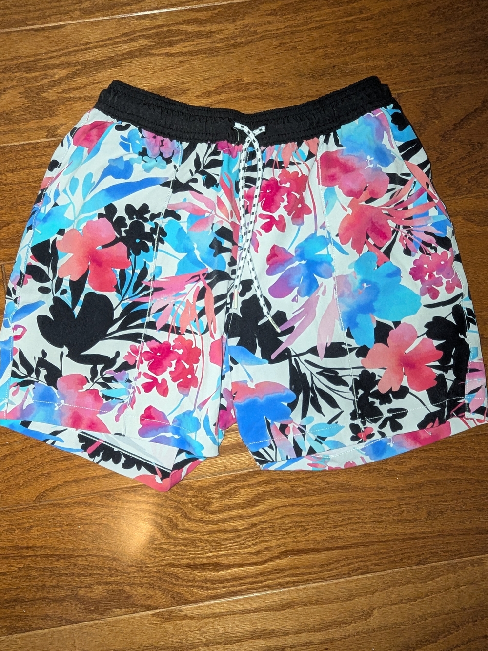 Chubbies Men's Floral Watercolor Swim Shorts - Black, Pink, Blue